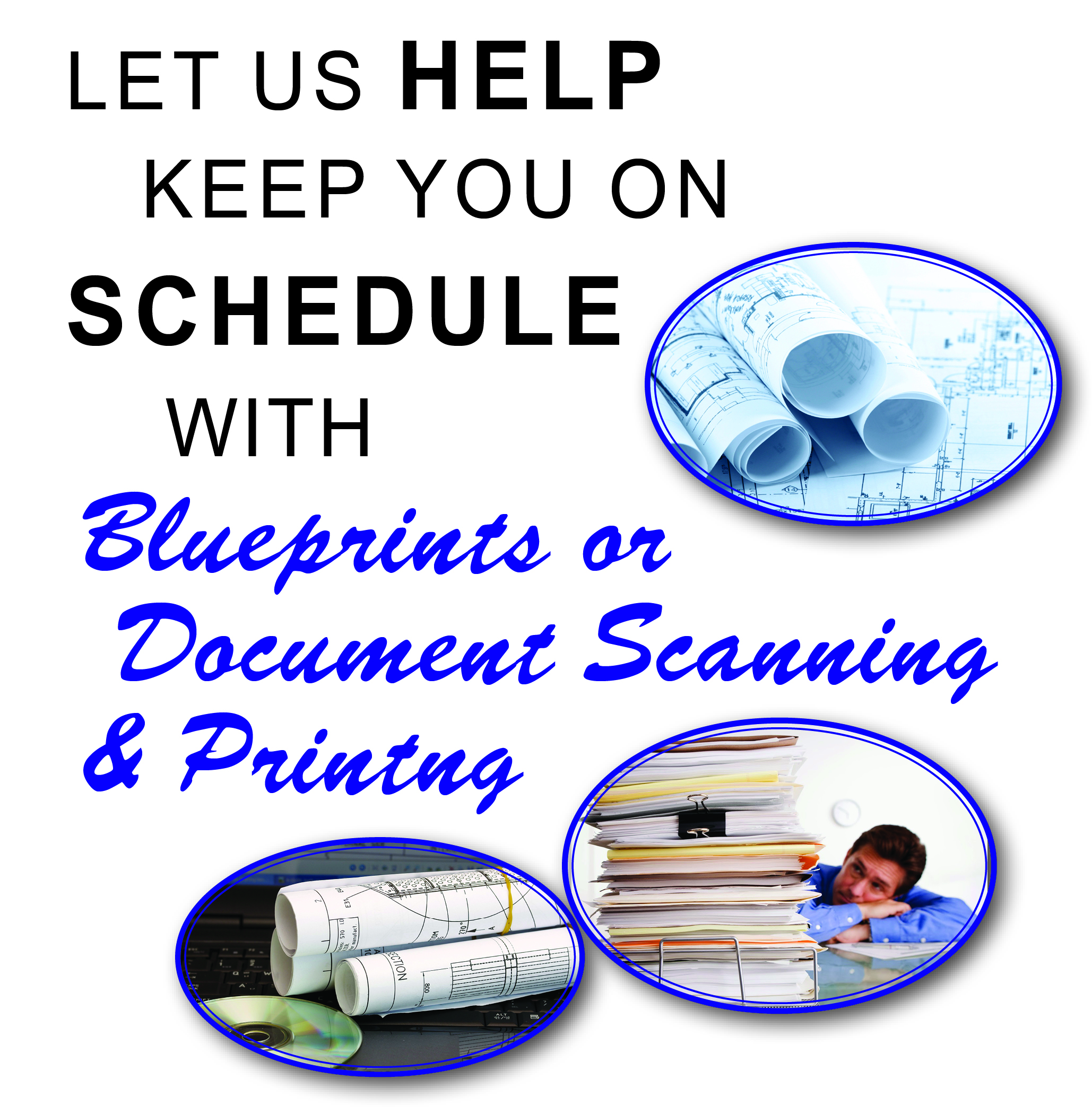 Blueprint or Document Scanning and Printing